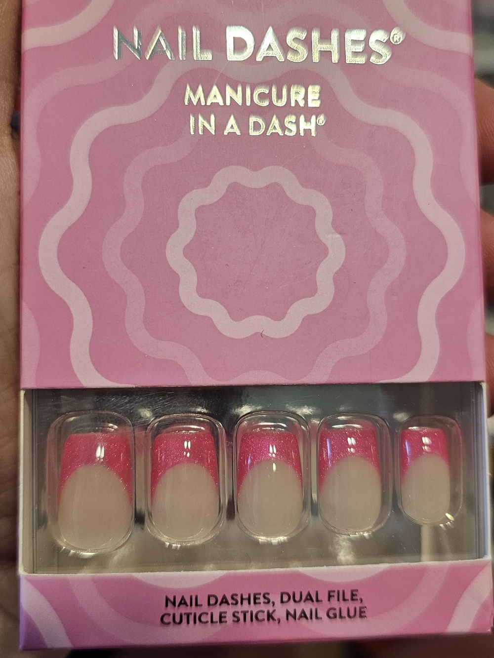 Nail Dashes Pink French Press-On Nails – Manicure In A Dash